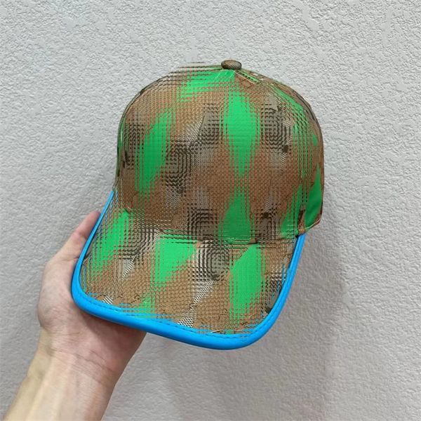 

2023 classic designer letter leather label baseball cap fashion trend cap luxury male and female star visor brand temperament8899, Blue;gray