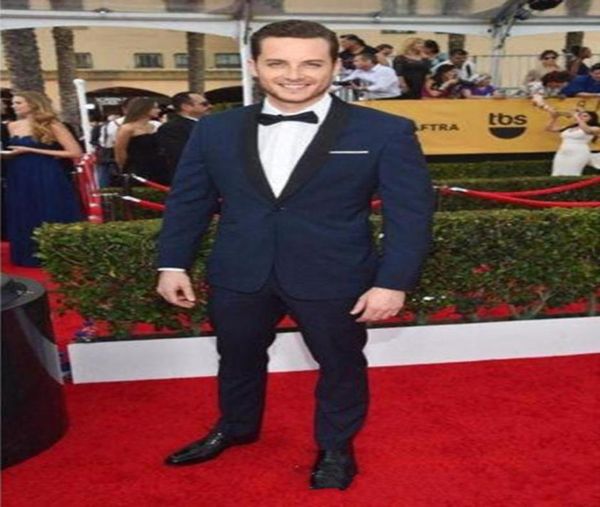 

new custom made navy blue men suits wedding shawl lapel celebrity grooms tuxedos jacketspants prom wear 6074747462, Black;gray