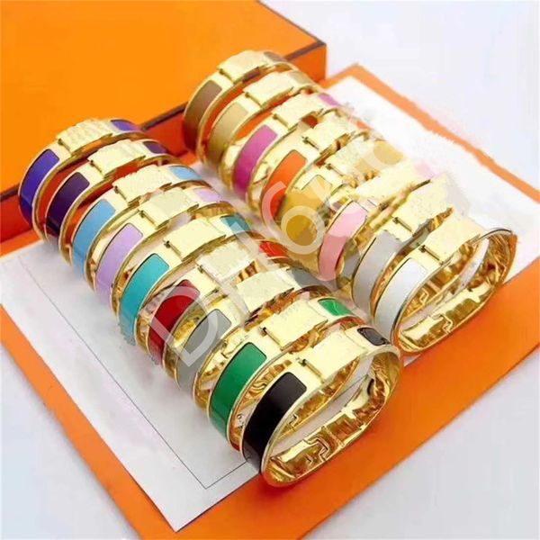 

designer h letter gold plated bangle bracelet luxury brand bangles for women men fashion bracelets everyday accessories party wedding valent, Black