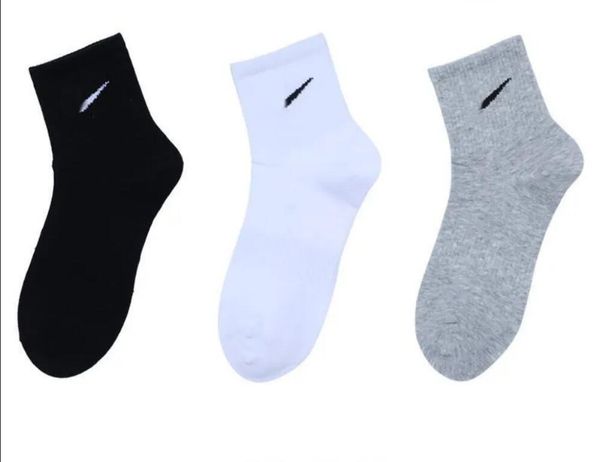 

nk four seasons pure cotton tie dyed men's and women's sports socks high tube tidal sugar solid color socks tri color style, Black;white