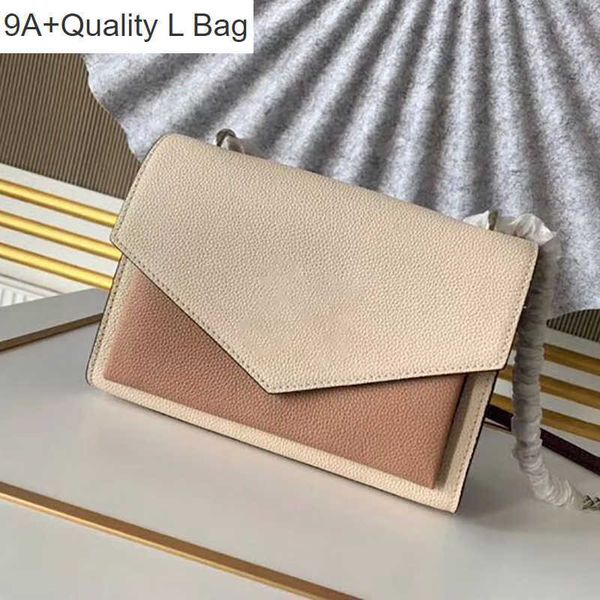 

2023 new 9a l bag designer chain bags luxury messenger bag m51418 mylockme genuine leather shoulder bag 22.5cm high imitation flap bag zl095, Black