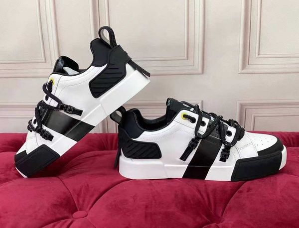 

designer sneakers desi portofino casual shoes mens platform trainer luxury brand leather red black white calfskin sneaker size 38-45