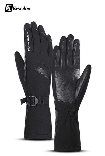 

ski gloves outdoor sport thicker pu palm ski gloves winter snow warm snowmobile motorcycle windproof waterproof snowboard for wome7259178