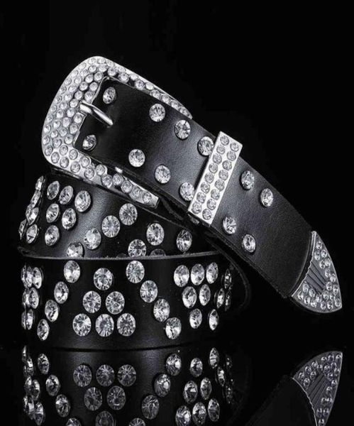 

korean white leather women039s diamond belt0123456782270421, Black;brown