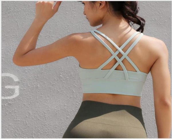 

new yoga underwear women039s cross straps shockproof running fitness beauty back sports bra7852742, White;black