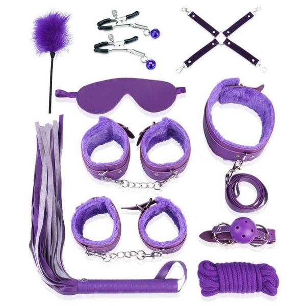 

toys for adults 18 couples women games bondage set erotic products intimate goods kit shop handcuffs nipple clamps whip 50% online sale
