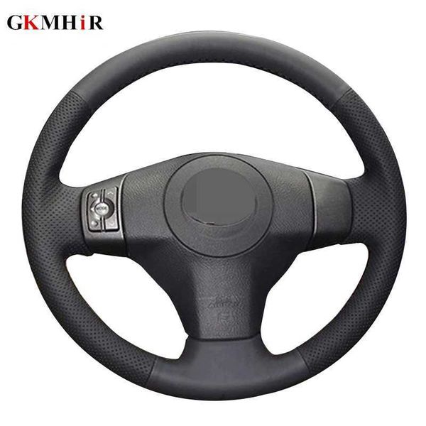 

steering wheel covers diy hand-stitched black artificial leather steering wheel cover for toyota yaris vios rav4 2006-2009 scion xb 2008 g23