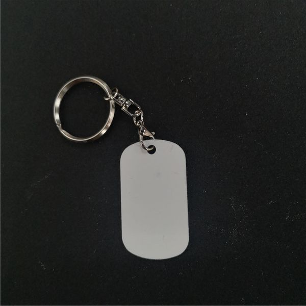 

sublimation aluminum blank keychains transfer printing key ring material two sides can printed style, Silver