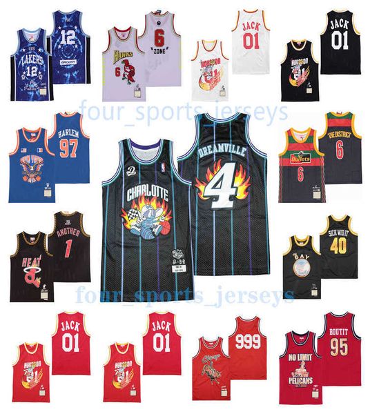 

ncaa movie basketball jerseys dreamville jcak zone harlem the district another boutit sick wid it men size s-, Black;red