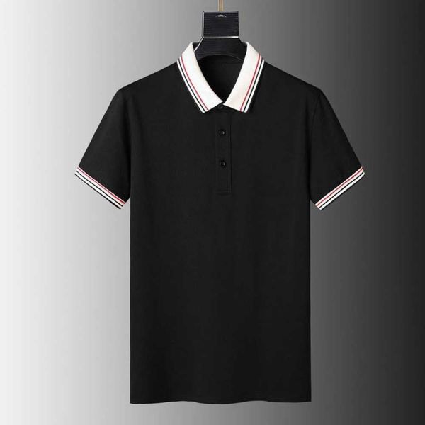 

summer men's t-shirt fashion burbrerys designer polo shirt short sleeve shirts business large for men size m--3xl 028, White;black