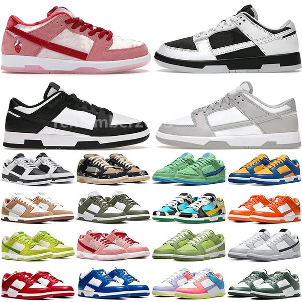 

panda running shoes low men women sneakers white black triple pink grey fog unc syracuse pigeon pn dust chicago university red coast sb desi, White;red
