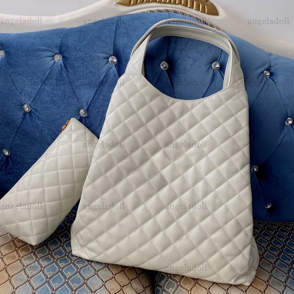 

10a mirror quality designers icare tote bags maxi shopping bag sheepskin quilted travel bag womens real leather hobo luxury classic black pu