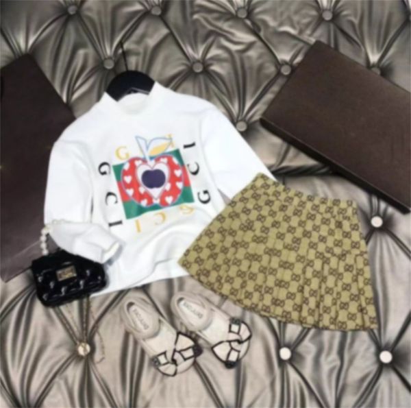 

summer kids clothing sets plus velvet warm british brand autumn and winter childrens boys treasures girls cotton two piece luxury designer, White