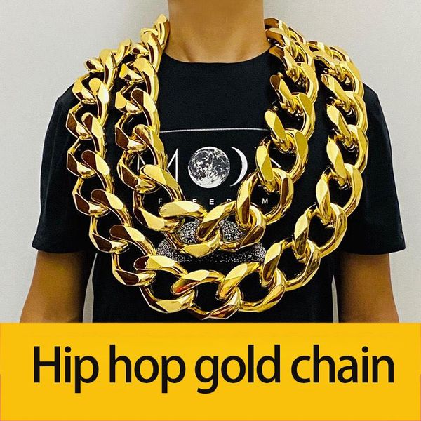 

necklaces hip hop acrylic thick gold necklace men's 18k gold chain fashion halloween all new carnival jewelry accessories plastic large, Silver