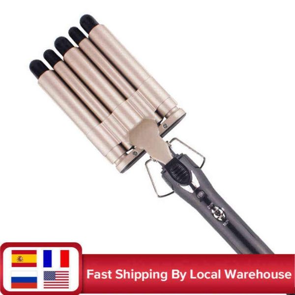 

five 5 barrels hair waver tools for all types of hair crimper curling iron ceramic crimpers wavers curler wand fast heating aa22035820206