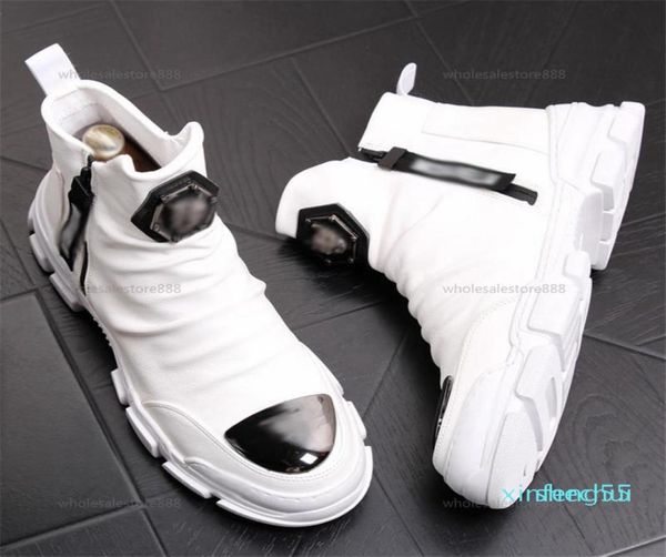 

child 2022 black white suede leather shoes for men warm plush men winter boots slip on men snow boots7923038