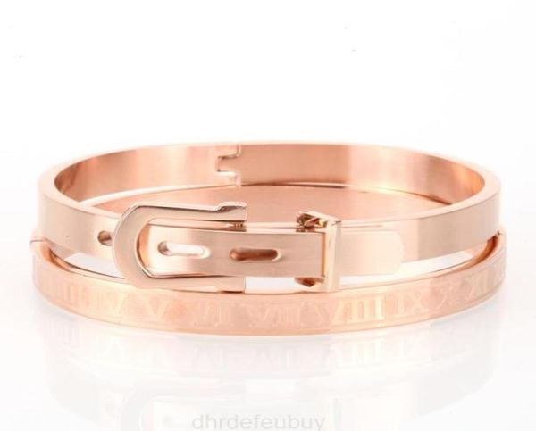 

2022 new 2pcsset bracelets bangles men women stainless steel gold love viking pulseras luxury fashion jewelry gift valenti6196813, Black