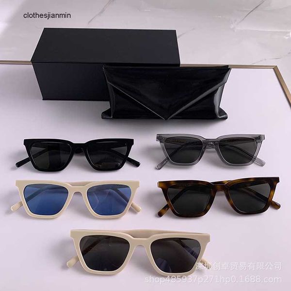 

2023 luxury fashion sunglasses factory% 80 retail new gm cat eye sunglass net red same style women's ins fashionable men's, White;black