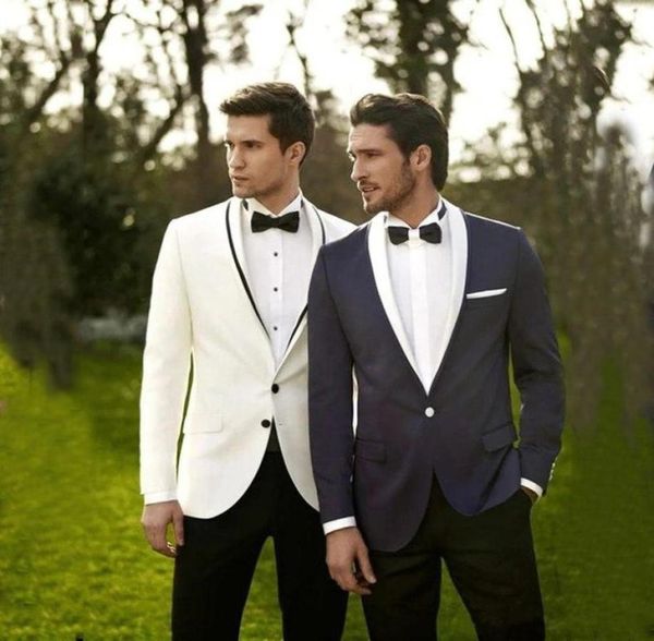 

ivorynavy men wedding suits slim fit groom wear terno tuxedos 2pcsjacketpants groomsman prom suits costume homme blazer 216807209, Black;gray