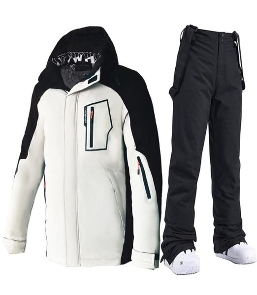 

skiing suits suit men winter windproof thicken warm coat snow clothes sets jacket and snowboarding brands 2209121511645