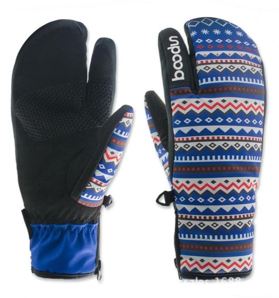 

ski gloves boodun winter snowboard for women windproof waterproof nonslip skating ing cotton warm mittens 2209221434309