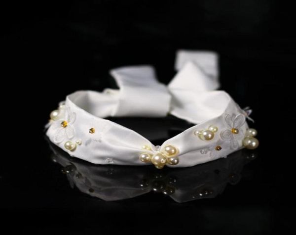 

headpieces fashion women girl satin flowerart head band pearl rhinestone handmade headdress for wedding party travel daily life v4109703, Silver