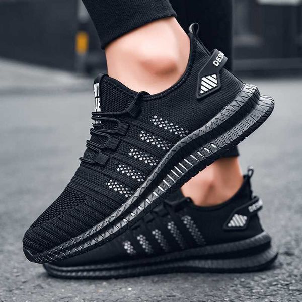 

dress shoes men sneakers running women sport classical mesh breathable casual fashion moccasins lightweight y23, Black