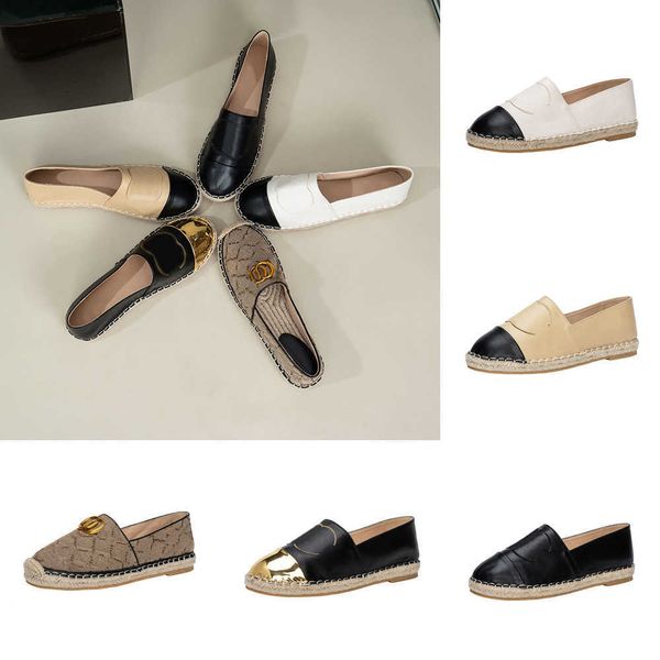 

luxury designer shoes fashion denim sapatos espadrilles straw woven hemp rope fisherman flat heels shoe lazy zapatos mujer casual cartoon li, Black
