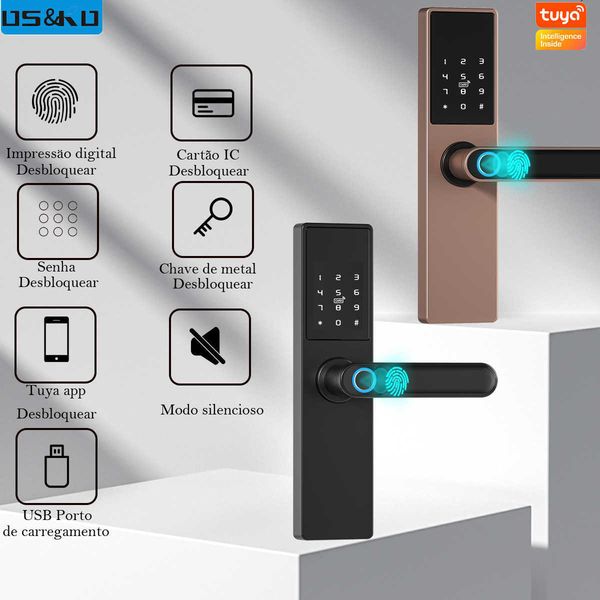 

smart lock portuguese tuya lock digital electronic lock smart biometric fingerprint lock intelligent app remote unlocking keyless lock g2305
