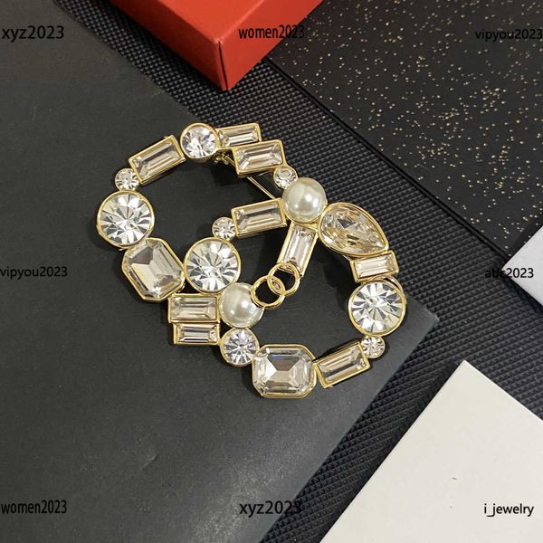 

women fashion designer brooches various shapes of diamond decoration pins luxury jewelry #including brand box new arrival, Gray
