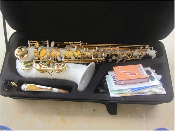 

yanagisawa a-992 professional alto saxophone white super musical instrument e flat sax with case
