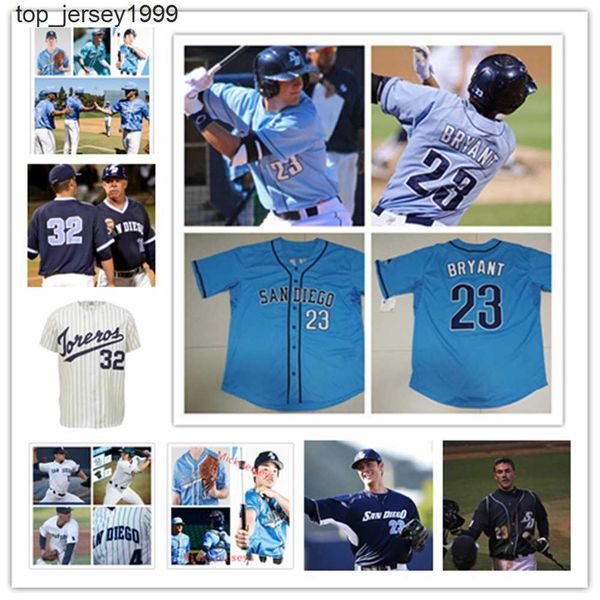 

ncaa custom san diego toreros stitched baseball jersey 34 josh hendrickson2 tora otsuka 21 shane mcguire 1 cody jefferis 4 thomas luevano 19, Blue;black