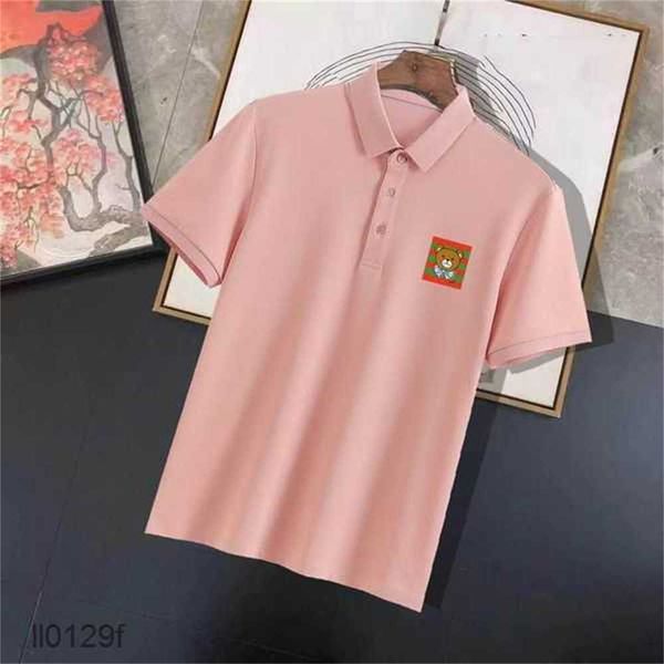 

summer men's t-shirt fashion burbrerys designer polo shirt bur berrylapel short sleeve large for men size m--4xl 4j30, White;black