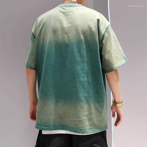 

men's t shirts summer korean trendy hip hop tie dyed oversize shirt men clothing streetwear sport short sleeve tee kpop y2k male2exq2e, White;black