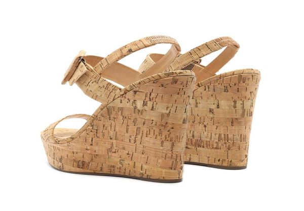 

2022 women ladies genuine leather 16cm wedge high heels sandals summer slipper slipon wedding dress gladiator shoes oneline cork9586835, Black