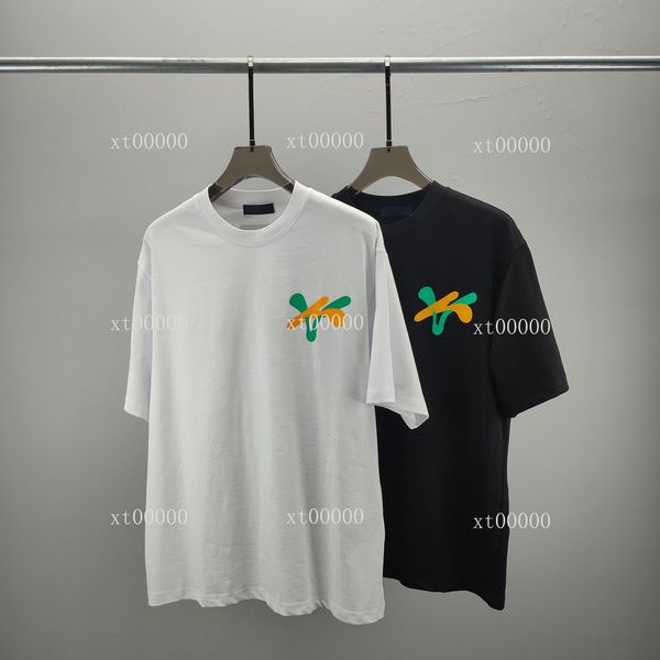 

23ss designer letter printed t shirts tee sweatshirt fashion high street short sleeves summer casual t-shirt breathable men women crew neck, Black;brown