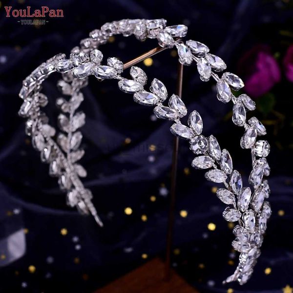 

other fashion accessories youlapan hp403 bridal headband luxurious wedding hair jewelry party wedding rhinestone for bride hair tiaras and c, Silver