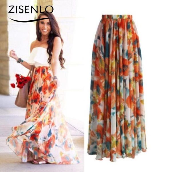 

capris new bohemian large print skirt casual commuter skirt mini skirt woman skirts pleated skirt skirts woman fashion 2023 long skirt, Black;white