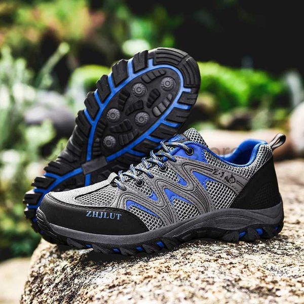 

other sporting goods 2023 summer men's mesh hiking shoes breathable outdoor hollow out climbing shoe male walking shoes trekking men&#0