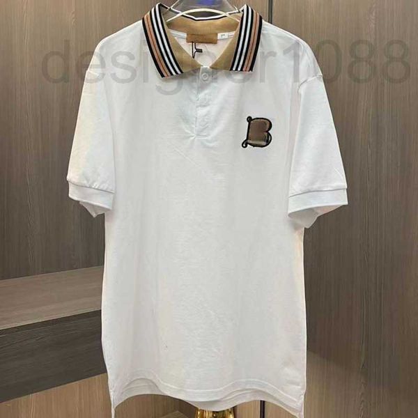

designer bby casual polo shirt mens short sleeve t burb shirts lapel sweatshirt tb embroidery t-shirt cotton pullover business button 9cui, White;black