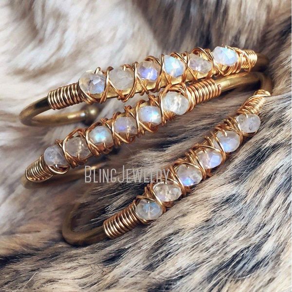 

bangle bm27715 gold gemstone cuff bracelet bangle with colorful gemstone jewelry moonstone sunstone bangle gemstone bangle, Black