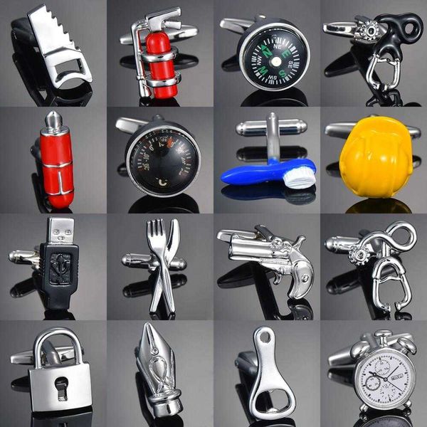 

cuff links new arrival beach hour cufflinks/compass/chess for wedding party men's shirt cufflinks g220525, Silver