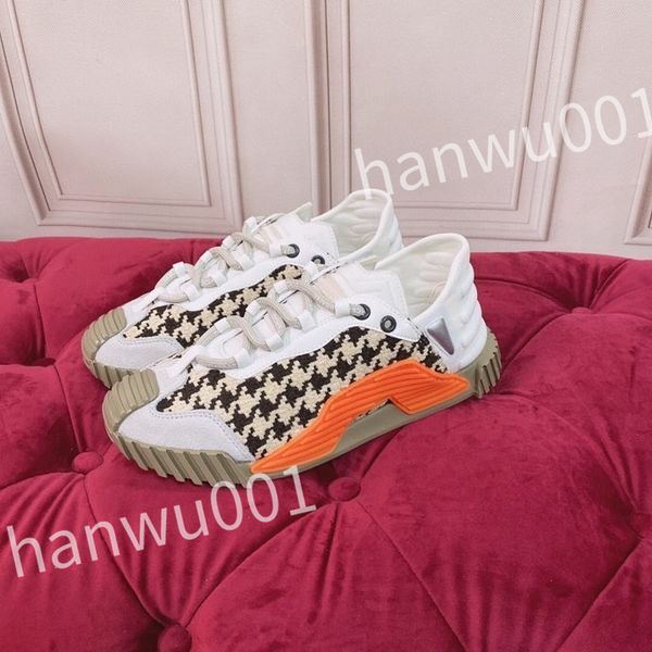 

new fashion womens mens casual shoes desiner genuine leather platform lace up sneakers runway running walking shoes, Black