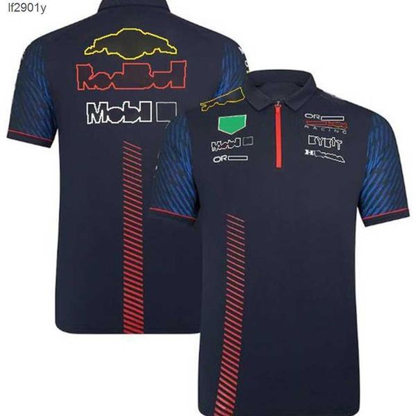

f1 racing polo suit 2023 summer team lapel t-shirt same style customization 3e2r, White;black