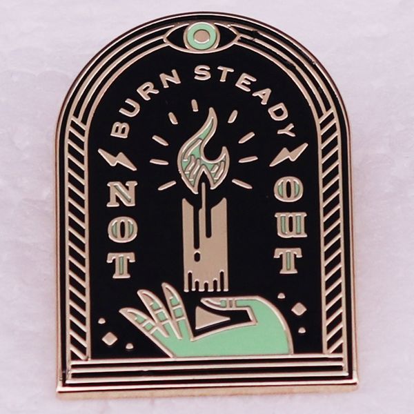 

burn steady brooch cute anime movies games hard enamel pins collect metal cartoon brooch backpack hat bag collar lapel badges, Blue