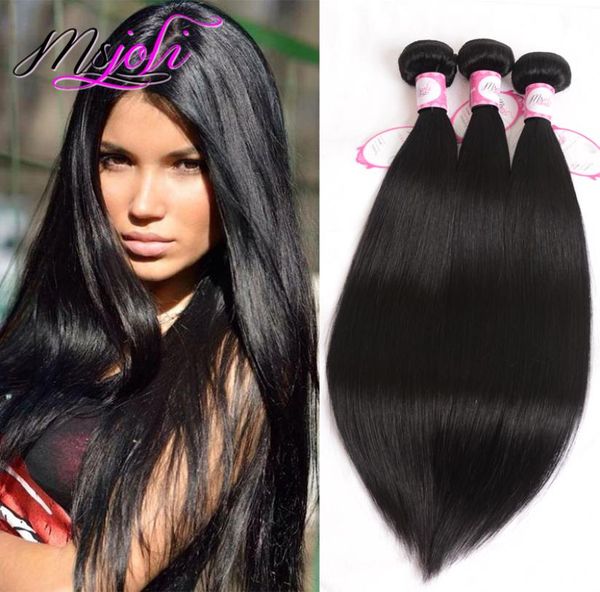 

9a unprocessed brazillian straight virgin hair 3036 inch available brazilian human hair extension straight hair weave bundles lon9528239, Black;brown