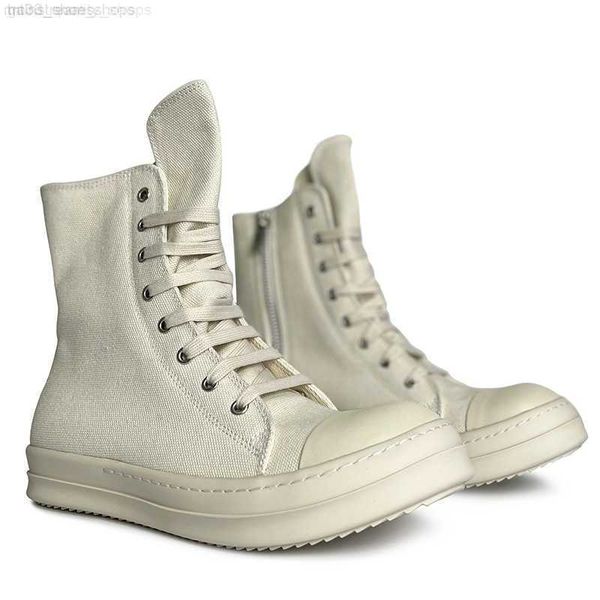 

men's rick casual shoes high man canvas shoes ro owens women's sneakers, Black