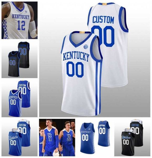 

custom ncaa kentucky wildcats basketball jersey oscar tshiebwe cj fredrick sahvir wheeler daimion collins cason wallace chris livingston jer, Black;red