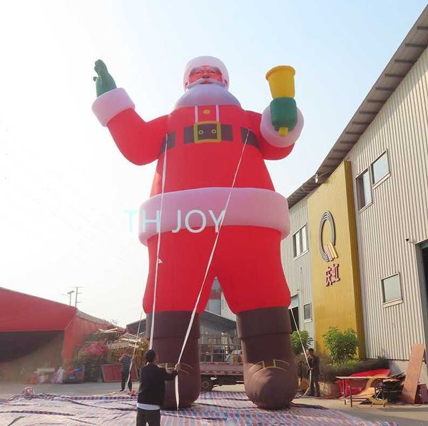 

outdoor activities 12m 40ft high inflatable santa claus advertising christmas old man model with led light