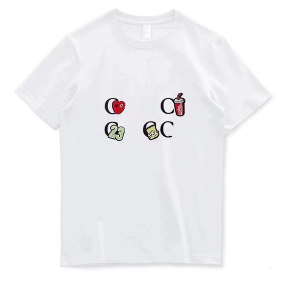 

new mens t shirt designer t shirt mens tees pure cotton breathable fashion printing trend versatile clothing, White;black
